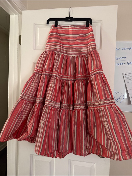 Alexis Dresses & Skirts - Alexis Red and White Striped Tiered Maxi Skirt